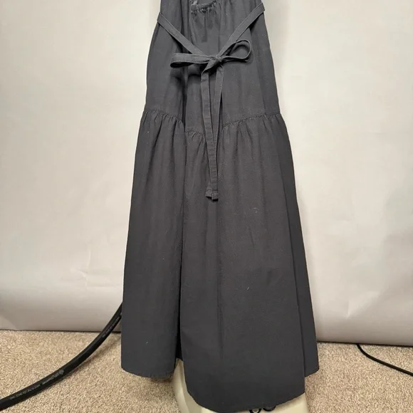 EVERLANE • Pinafore Dress - Cotton Stretch Tiered Spaghetti Strap w/ Pockets 00 - Picture 10 of 16